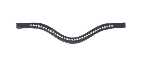 Cavallino Shaped Large Silver Diamanté Browband