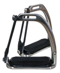Blue Tag Stainless Steel Peacock Stirrup Irons with Treads