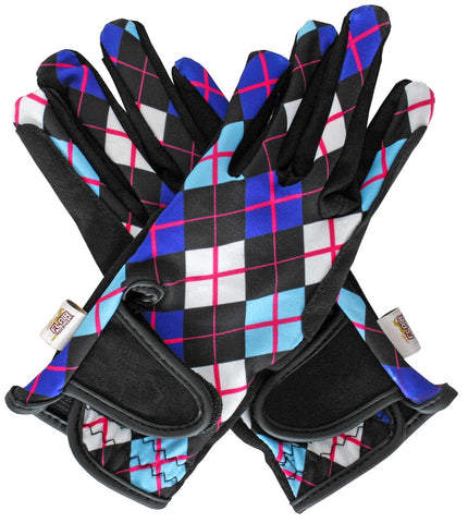 Flair Amara/Lycra Riding Gloves Patterned