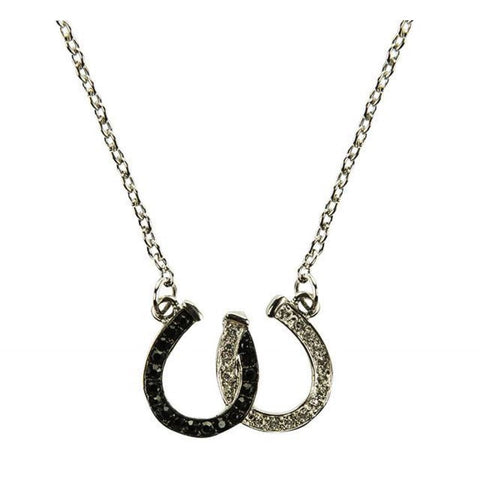 HKM Black And White Horseshoe Necklace