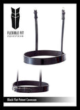 Flexible Fit Straight Flat Patent Show Cavesson - Black Noseband