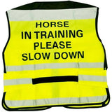 Equisafety Adjustable Air Waistcoat 'Horse In Training Please Slow Down'
