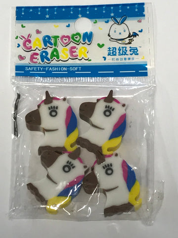 Eraser Cartoon Horse (4 pack)