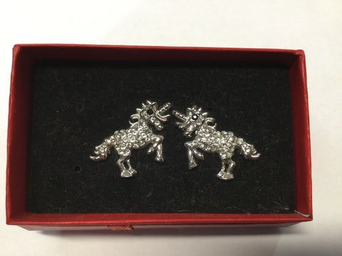 Unicorn Crystal Pierced Earrings